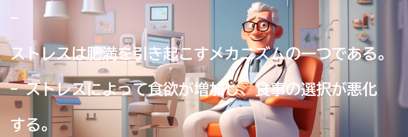ストレスが肥満を引き起こすメカニズムの要点まとめ