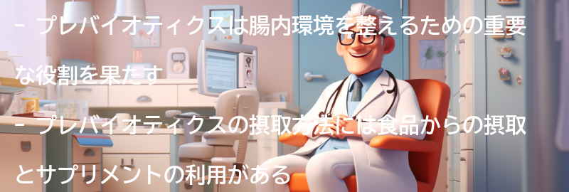 プレバイオティクスの摂取方法の要点まとめ