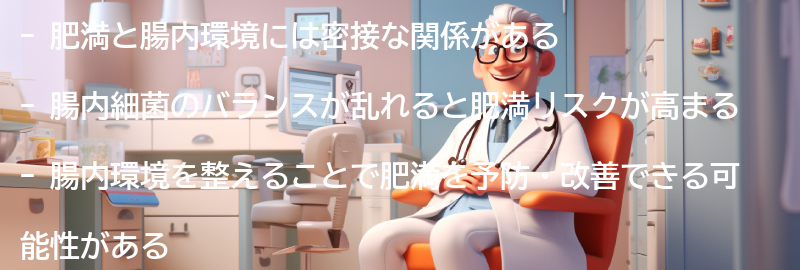 肥満と腸内環境の関係とは?の要点まとめ