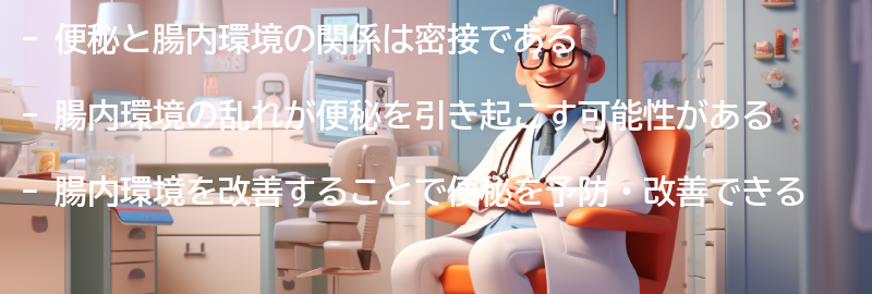 便秘と腸内環境の関係とは？の要点まとめ