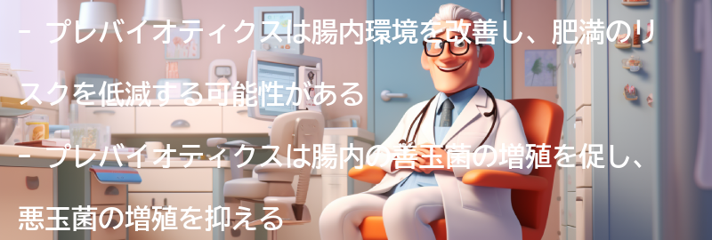 プレバイオティクスが肥満に与える影響とは？の要点まとめ
