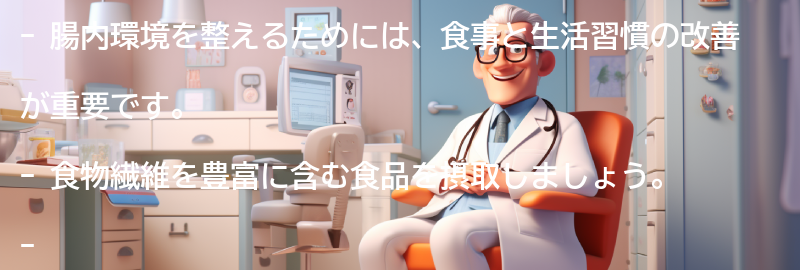 腸内環境を整えるための食事と生活習慣の改善方法の要点まとめ