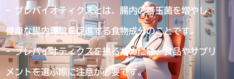 プレバイオティクスを摂るための食品とサプリメントの選び方の要点まとめ
