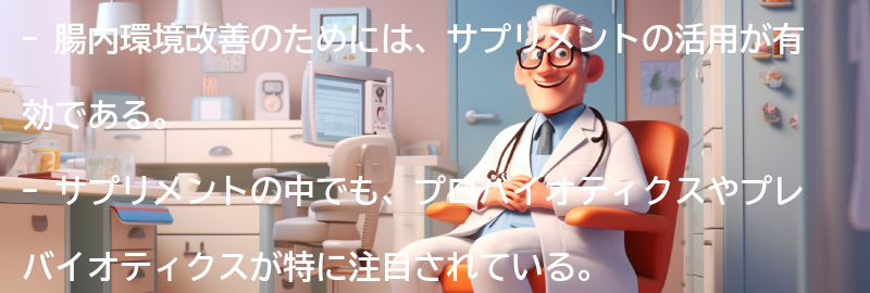 腸内環境改善のためのサプリメントの活用の要点まとめ