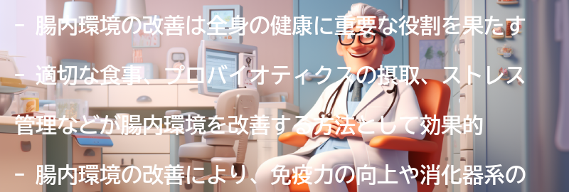 腸内環境の改善方法の要点まとめ