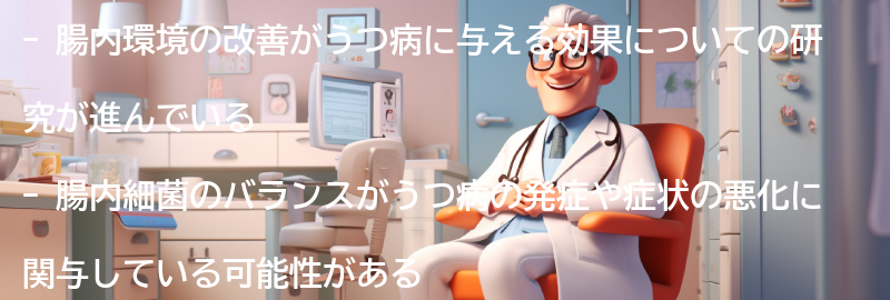 腸内環境の改善がうつ病に与える効果の要点まとめ