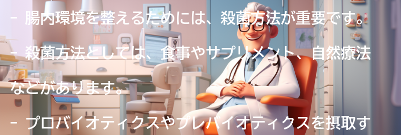 腸内環境を整えるための殺菌方法の要点まとめ