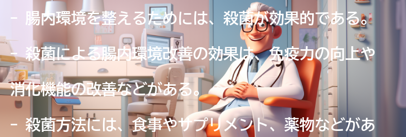 殺菌による腸内環境改善の効果と注意点の要点まとめ