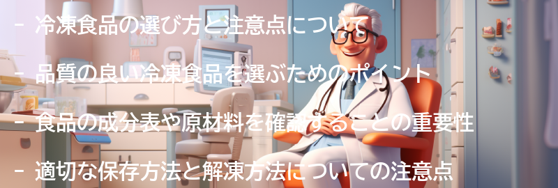 冷凍食品の選び方と注意点の要点まとめ