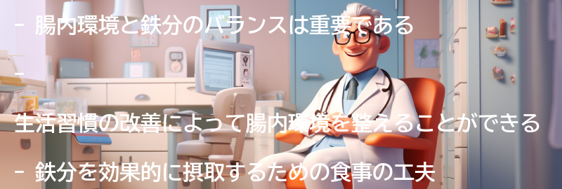 腸内環境と鉄分のバランスを保つための生活習慣の改善の要点まとめ