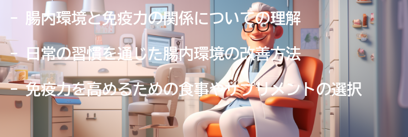 腸内環境と免疫力の改善に向けた日常の習慣の要点まとめ