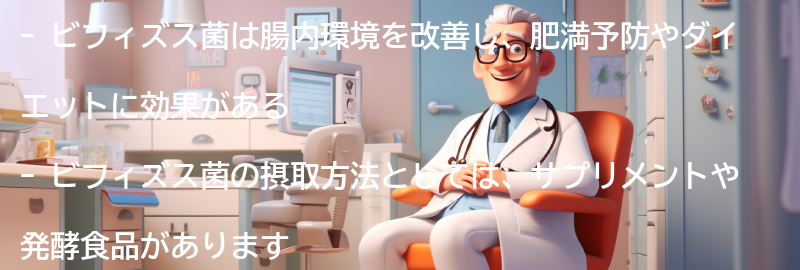ビフィズス菌を摂取することで肥満予防やダイエットに効果がある理由の要点まとめ
