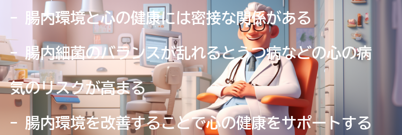 腸内環境と心の健康の関係性の要点まとめ