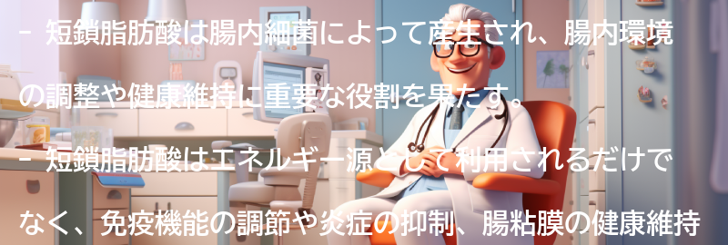 短鎖脂肪酸と健康への影響の要点まとめ