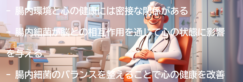 腸内環境と心の健康の関係性の要点まとめ