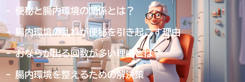 便秘と腸内環境の関係とは？の要点まとめ