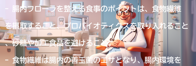 腸内フローラを整える食事のポイントの要点まとめ