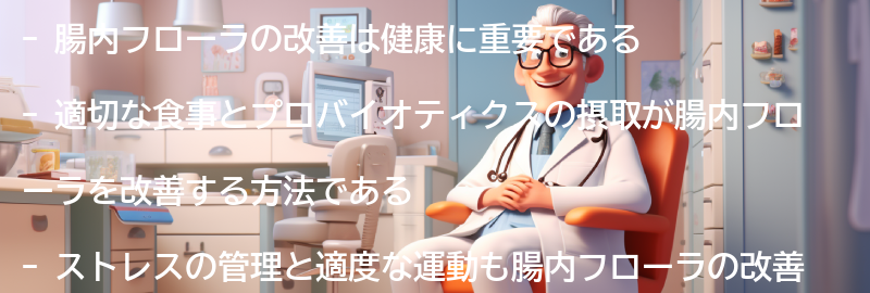 腸内フローラを改善するための方法の要点まとめ