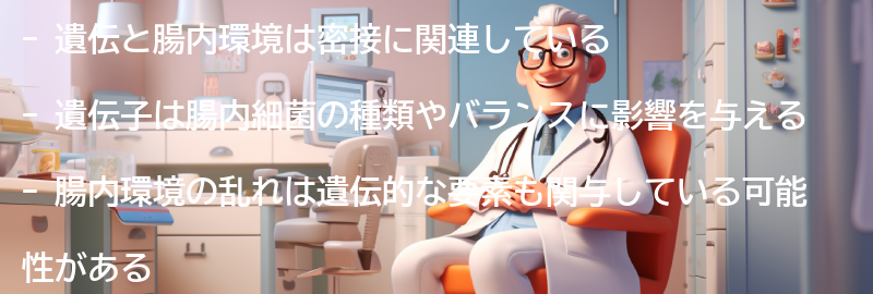 遺伝と腸内環境の関係性についての要点まとめ