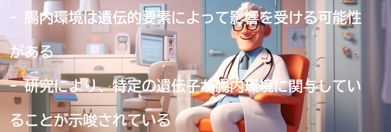 腸内環境の遺伝的要素を理解するための研究の要点まとめ