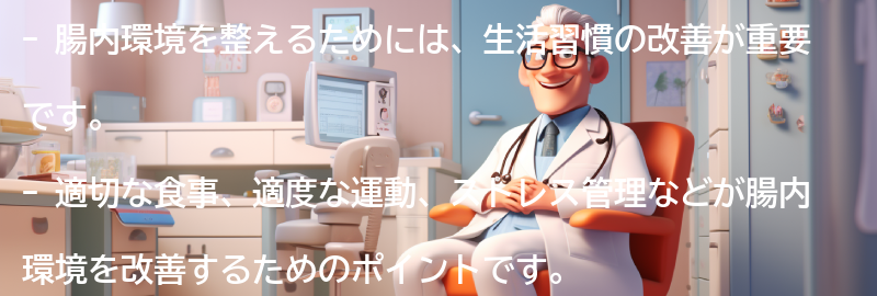 腸内環境を整えるための生活習慣の改善の要点まとめ