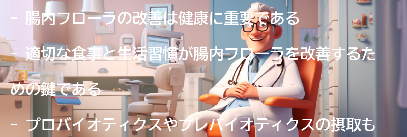 腸内フローラを改善するための方法の要点まとめ