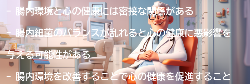 腸内環境と心の健康の関係性の要点まとめ