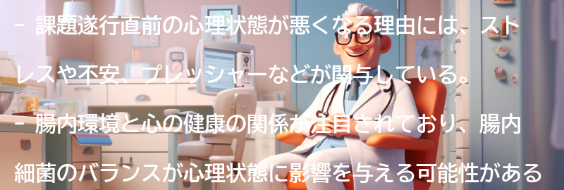 課題遂行直前の心理状態の影響の要点まとめ