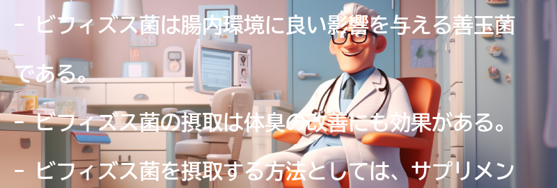 ビフィズス菌とは何ですか？腸内環境に与える効果と体臭への影響についての要点まとめ