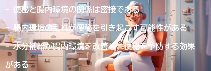 便秘と腸内環境の関係とは？の要点まとめ