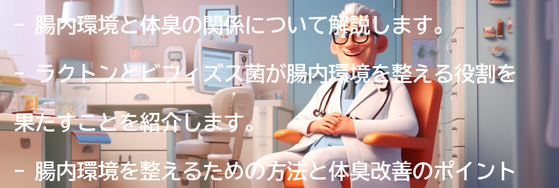 腸内環境を整えるための方法と体臭改善のポイントの要点まとめ