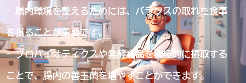 腸内環境を整えるための方法の要点まとめ