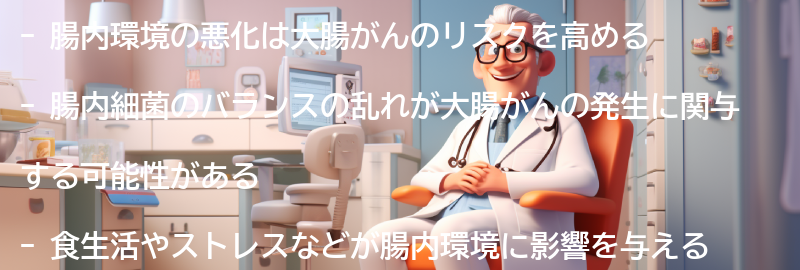 腸内環境の悪化が大腸がんのリスクを高める理由の要点まとめ