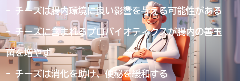 チーズの腸内環境への影響の要点まとめ