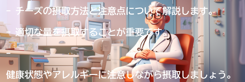 チーズの摂取方法と注意点の要点まとめ