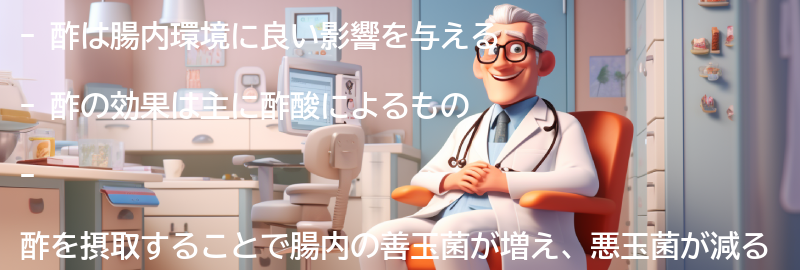 酢が腸内環境に与える効果とは？の要点まとめ