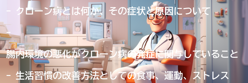 クローン病を予防するための生活習慣の改善方法の要点まとめ