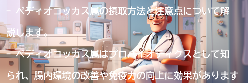 ペディオコッカス属の摂取方法と注意点の要点まとめ