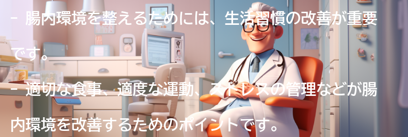 腸内環境を整えるための生活習慣の改善の要点まとめ