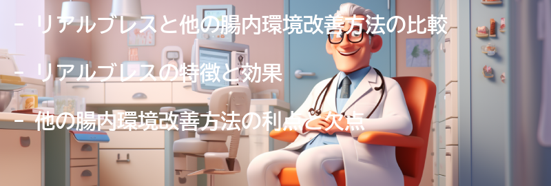 リアルブレスと他の腸内環境改善方法の比較の要点まとめ