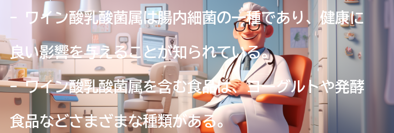 ワイン酸乳酸菌属を含む食品の紹介の要点まとめ