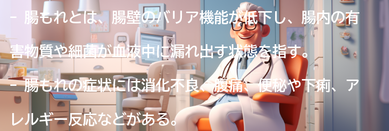 腸もれとは何か？その症状と原因についての要点まとめ