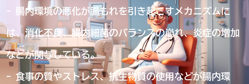 腸内環境の悪化が腸もれを引き起こすメカニズムの要点まとめ
