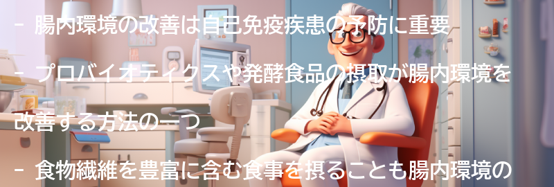 腸内環境の改善方法と自己免疫疾患の予防についての要点まとめ