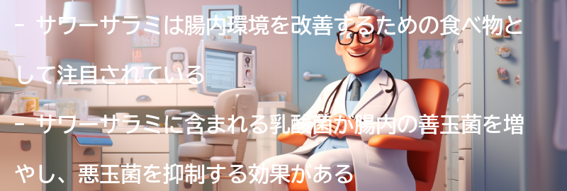 サワーサラミの腸内環境への効果の要点まとめ