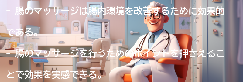 腸のマッサージの効果を実感するためのポイントの要点まとめ