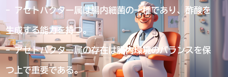 アセトバクター属と健康への影響の要点まとめ