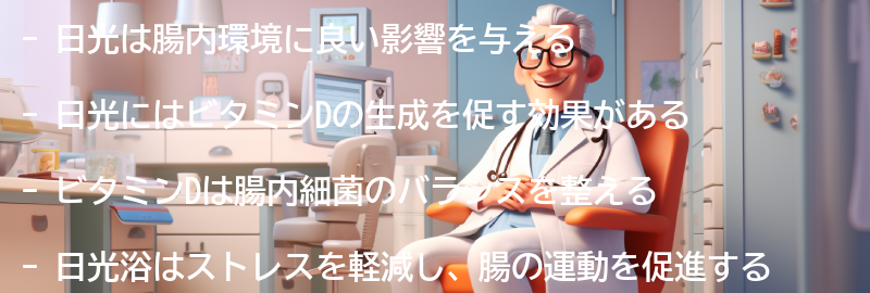 日光と腸内環境の関係性の要点まとめ