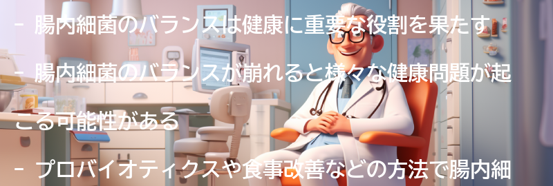 腸内細菌のバランスの重要性の要点まとめ
