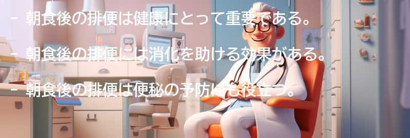 朝食後の排便の重要性とはの要点まとめ